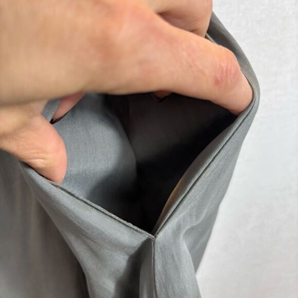 Vintage Ladies Easy Silk Grey 100% Silk Midi Skirt Size Small - Picture 4 of 12